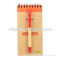 Small eco recycled mini notebook , Pocket notepad with pen , Diary kraft notebook